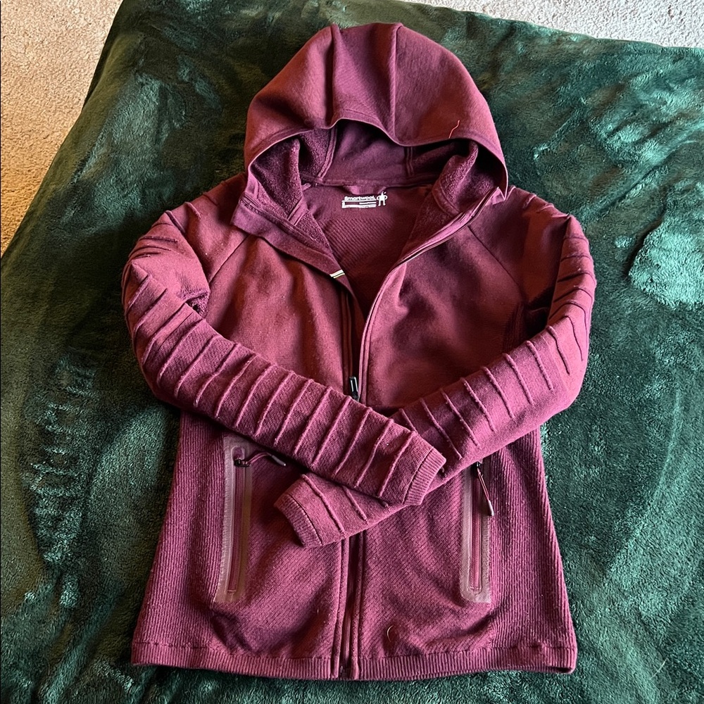 Smartwool Maroon Hooded Jacket - image 1